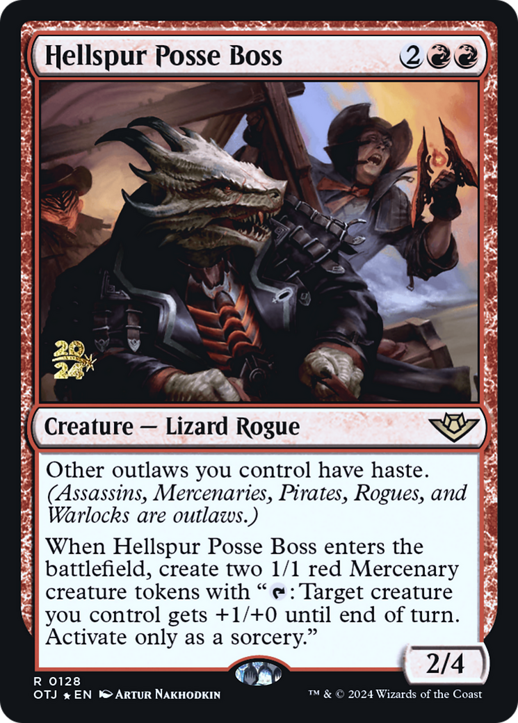 Hellspur Posse Boss [Outlaws of Thunder Junction Prerelease Promos] | Grognard Games
