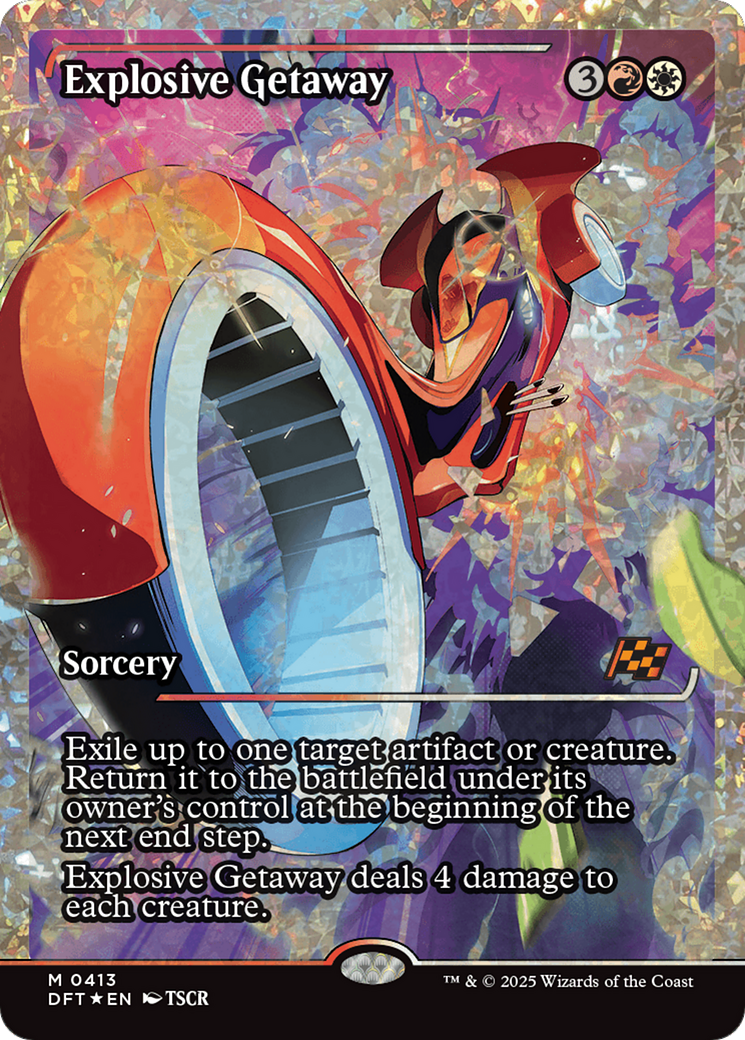 Explosive Getaway (Showcase Fracture Foil) (Japanese) [Aetherdrift] | Grognard Games