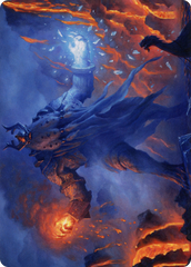 Aegar, the Freezing Flame // Aegar, the Freezing Flame (ASKHM-055) - Art Series: Kaldheim (Borderless) Foil | Grognard Games