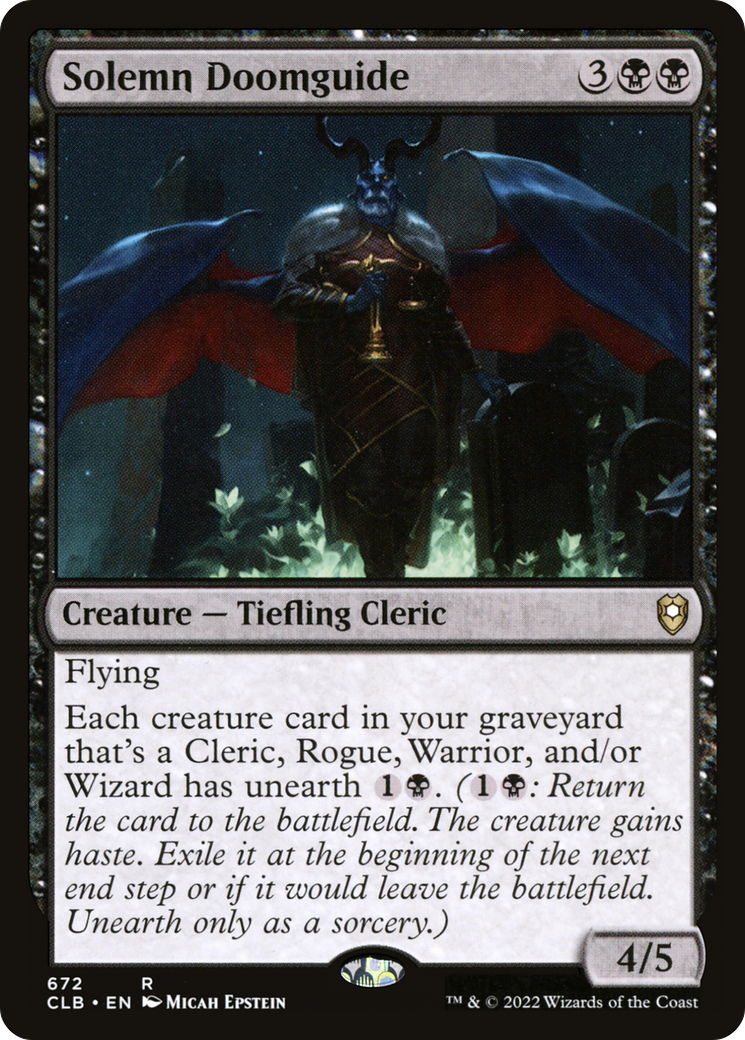 Solemn Doomguide [Commander Legends: Battle for Baldur's Gate] | Grognard Games