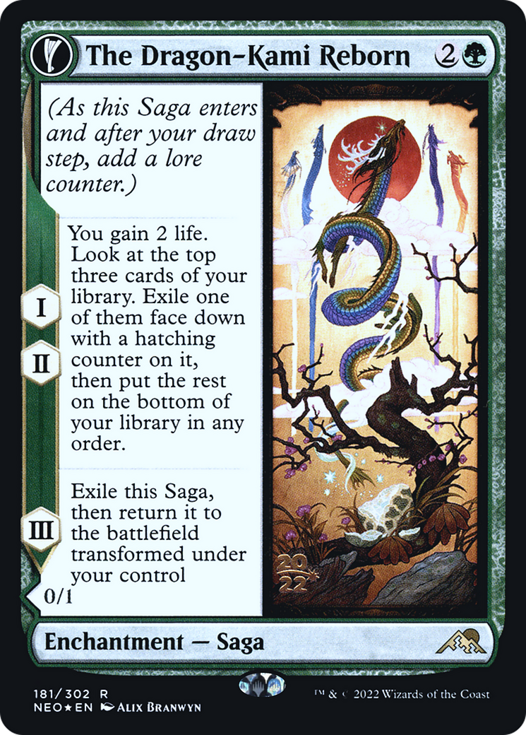 The Dragon-Kami Reborn // Dragon-Kami's Egg [Kamigawa: Neon Dynasty Prerelease Promos] | Grognard Games