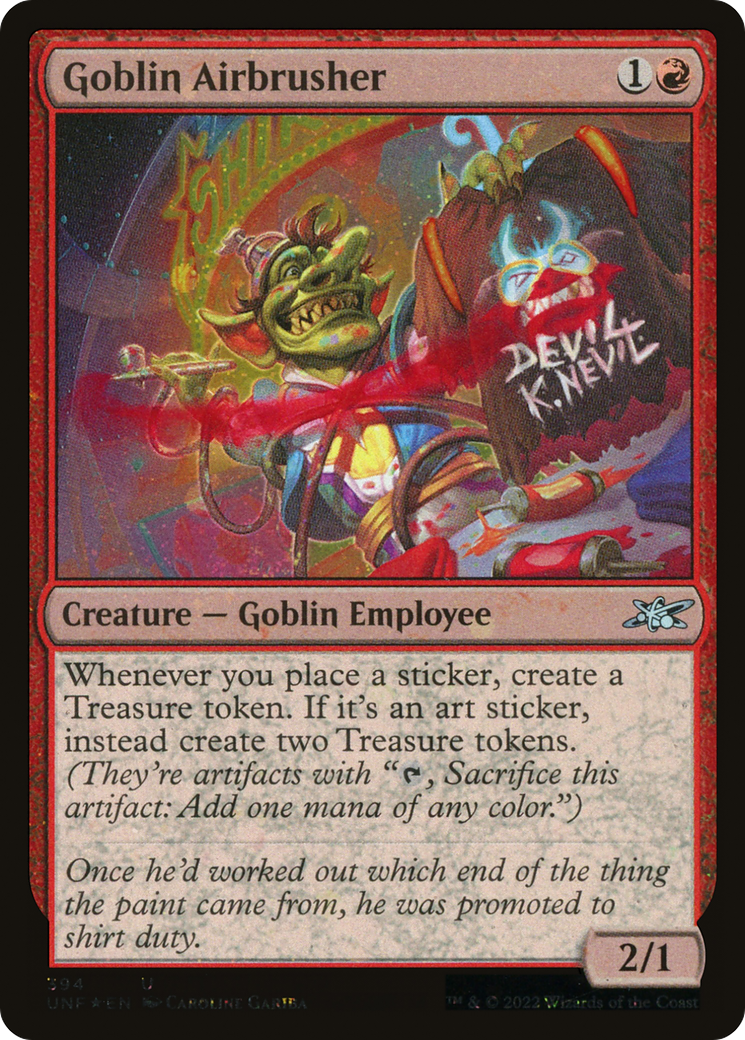 Goblin Airbrusher (Galaxy Foil) [Unfinity] | Grognard Games