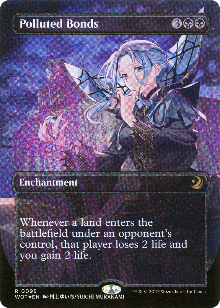 Polluted Bonds (Anime Borderless) (Confetti Foil) [Wilds of Eldraine: Enchanting Tales] | Grognard Games