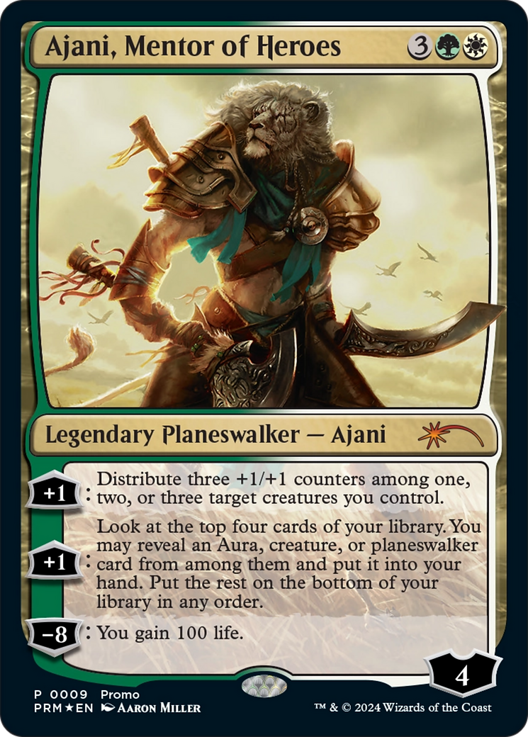Ajani, Mentor of Heroes (Deluxe Commander Kit) [March of the Machine Promos] | Grognard Games
