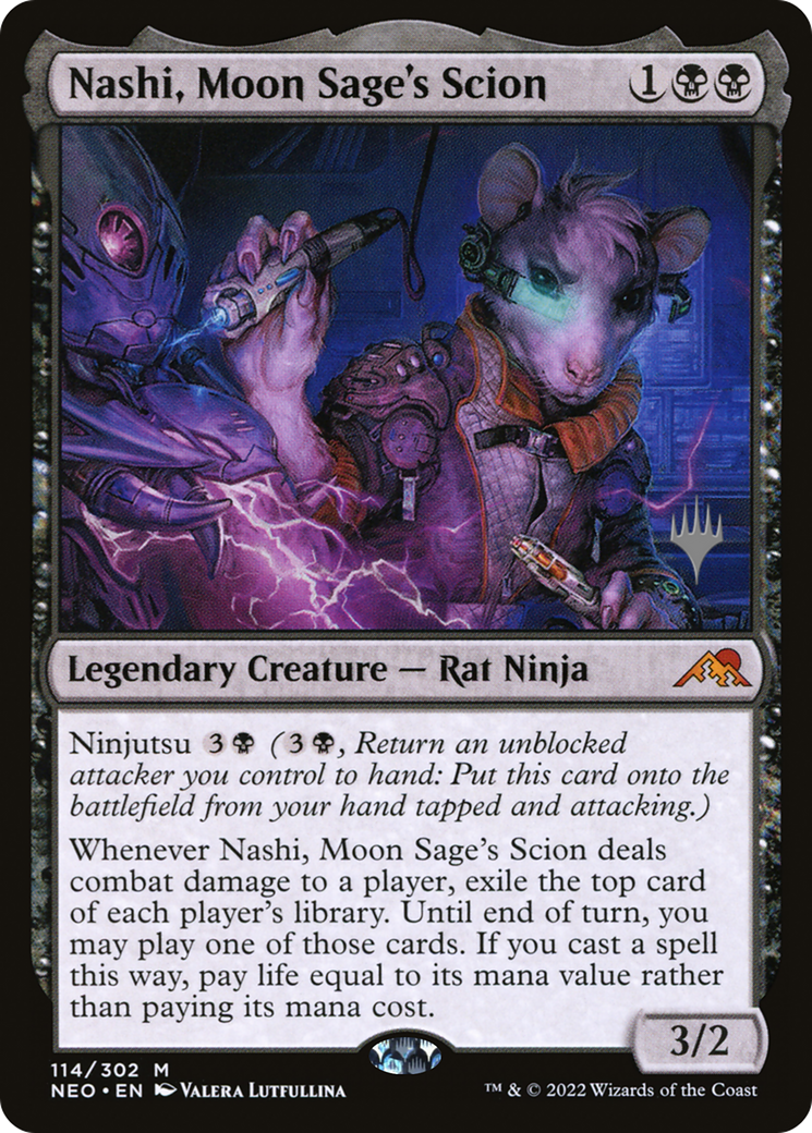 Nashi, Moon Sage's Scion (Promo Pack) [Kamigawa: Neon Dynasty Promos] | Grognard Games