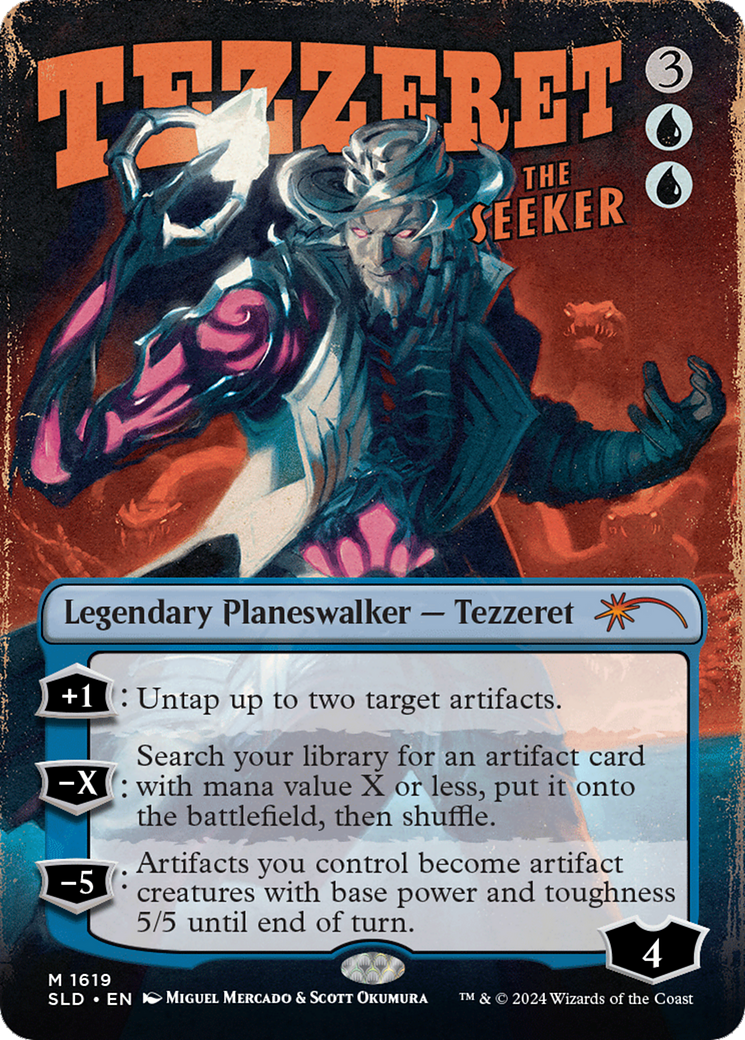 Tezzeret the Seeker (SLD-1619) - Secret Lair Drop (Borderless) Foil | Grognard Games