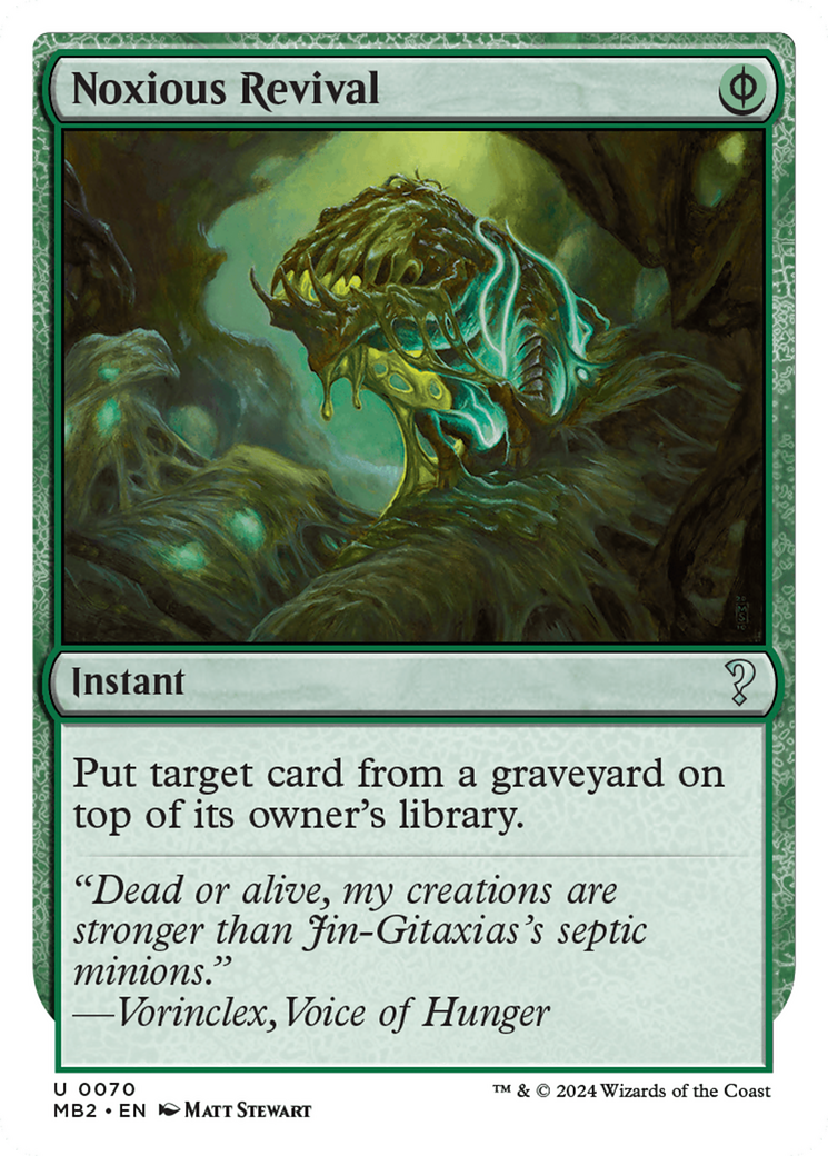 Noxious Revival (White Border) [Mystery Booster 2] | Grognard Games