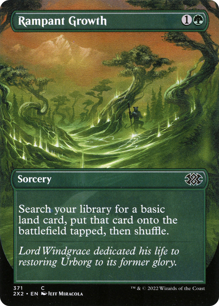 Rampant Growth (Borderless Alternate Art) [Double Masters 2022] | Grognard Games