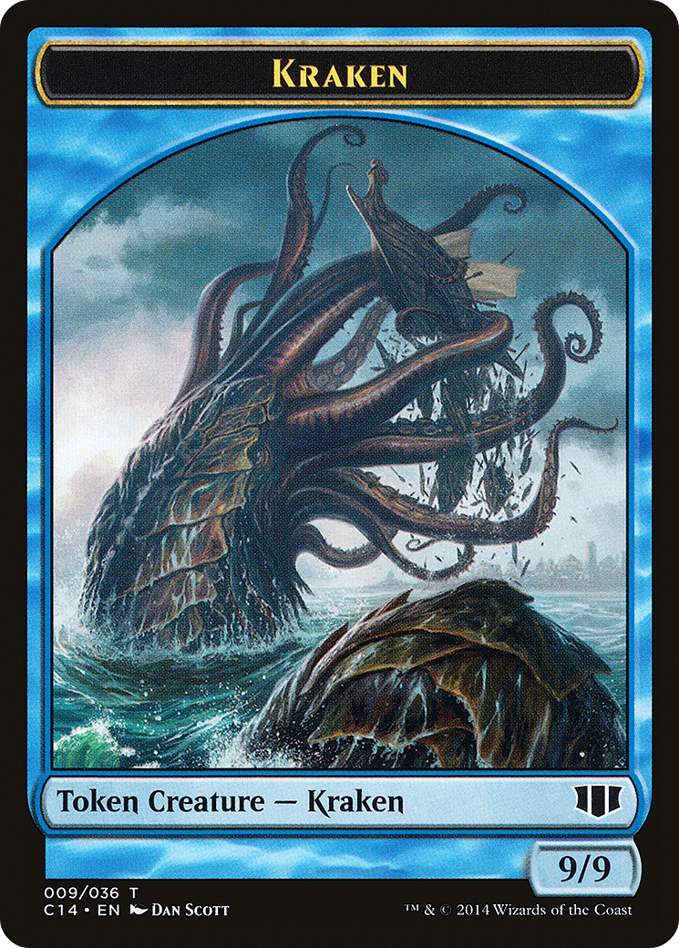 Kraken // Zombie (011/036) Double-sided Token [Commander 2014 Tokens] | Grognard Games