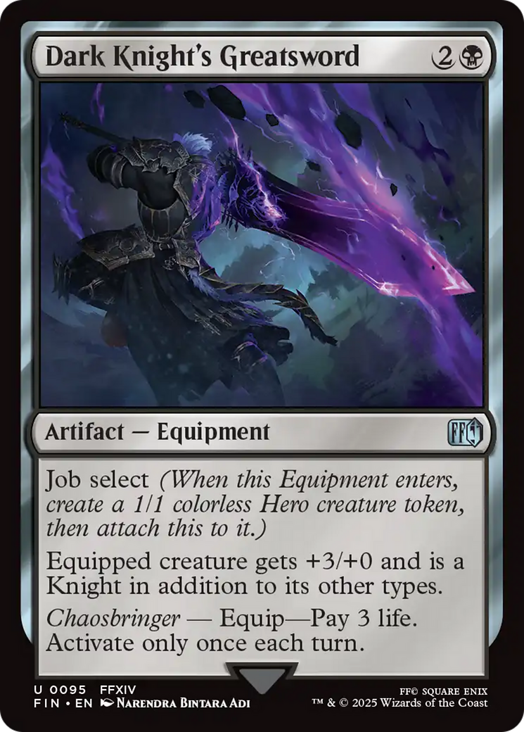 Dark Knight's Greatsword (FIN-095) - FINAL FANTASY Foil | Grognard Games