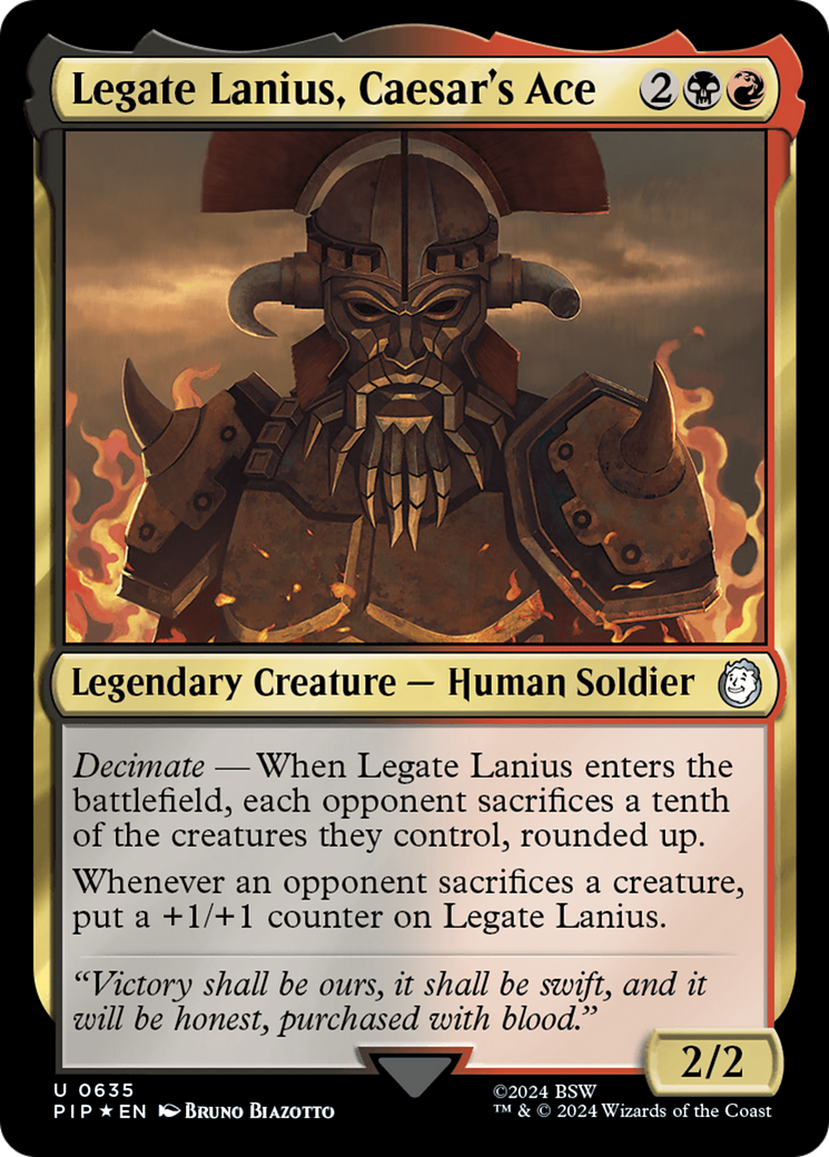 Legate Lanius, Caesar's Ace (Surge Foil) [Fallout] | Grognard Games