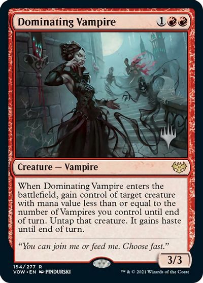 Dominating Vampire (Promo Pack) [Innistrad: Crimson Vow Promos] | Grognard Games