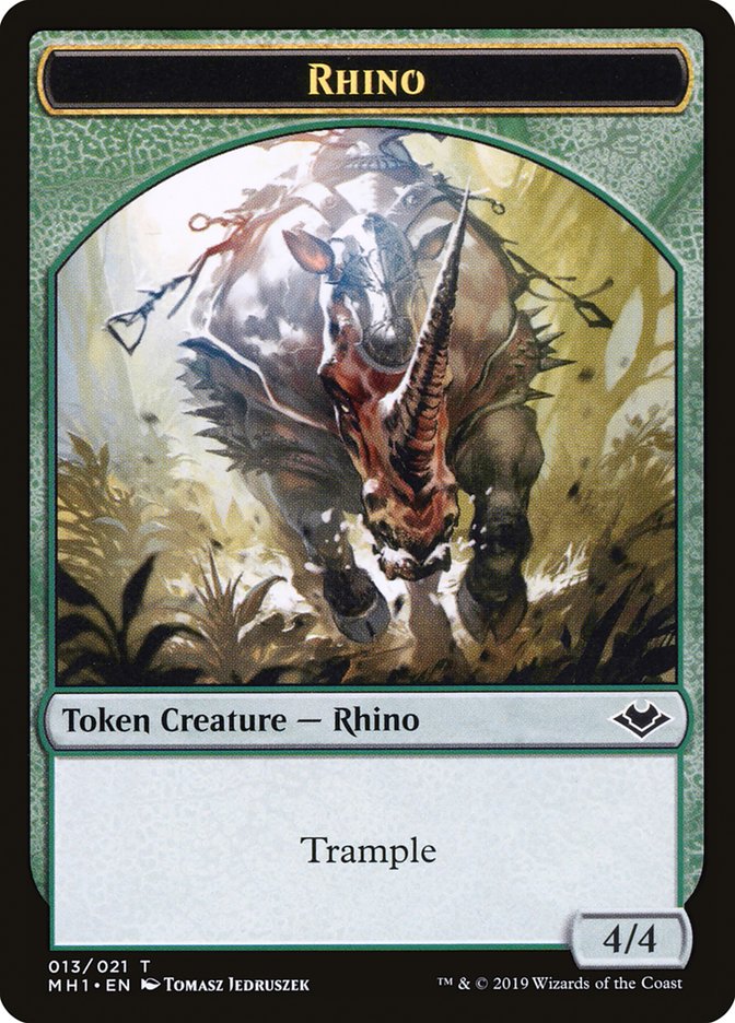 Bird (003) // Rhino (013) Double-Sided Token [Modern Horizons Tokens] | Grognard Games