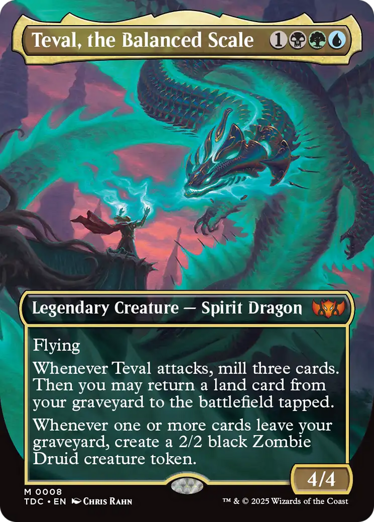 Teval, the Balanced Scale (Borderless) [Tarkir: Dragonstorm Commander] | Grognard Games