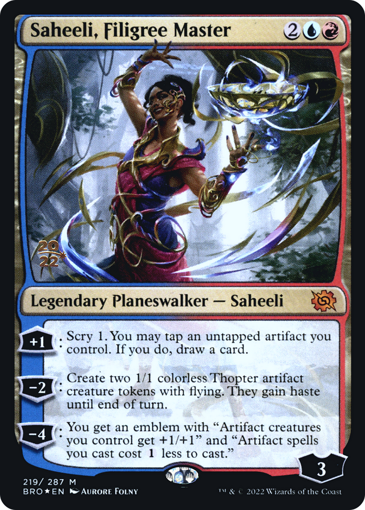 Saheeli, Filigree Master [The Brothers' War: Prerelease Promos] | Grognard Games