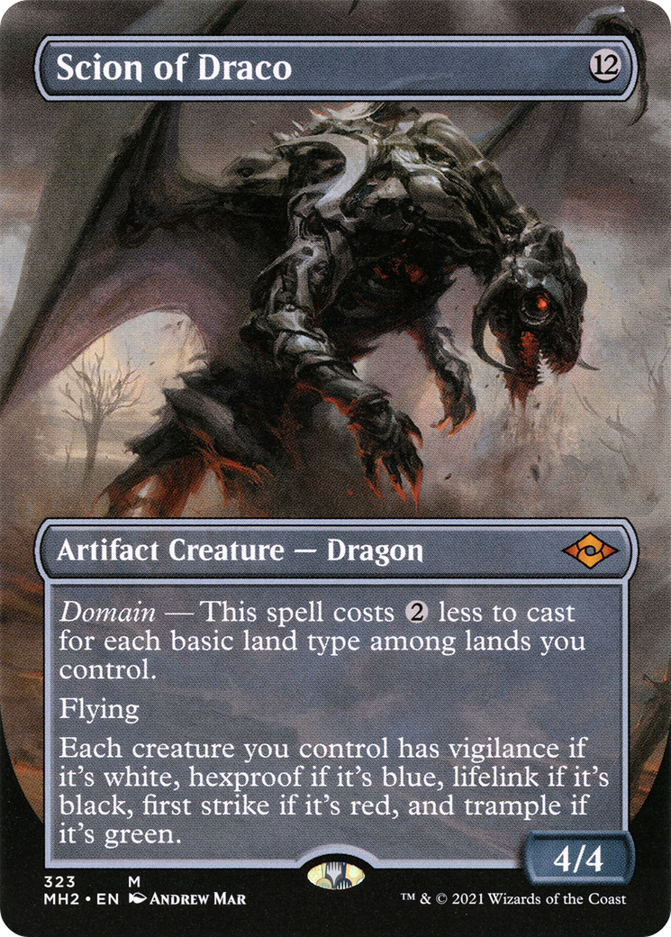 Scion of Draco (Borderless Alternate Art) [Modern Horizons 2] | Grognard Games