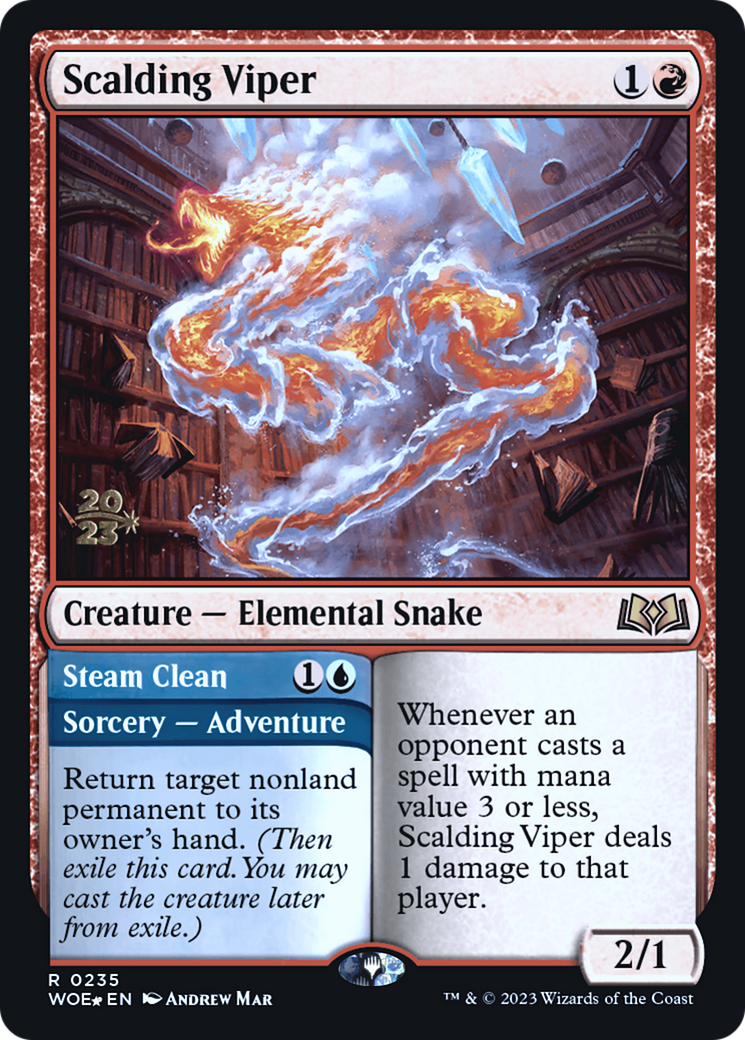 Scalding Viper [Wilds of Eldraine Prerelease Promos] | Grognard Games