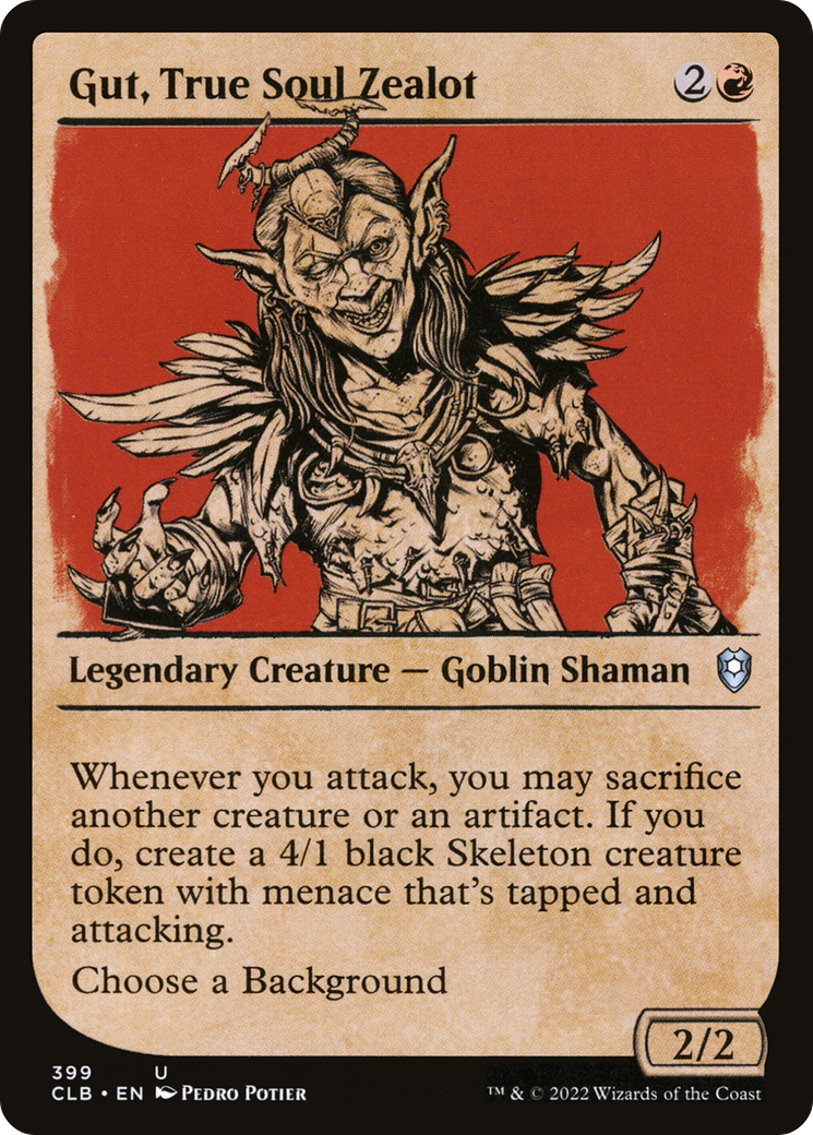 Gut, True Soul Zealot (Showcase) [Commander Legends: Battle for Baldur's Gate] | Grognard Games