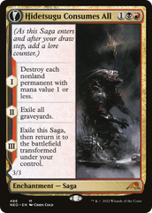 Hidetsugu Consumes All // Vessel of the All-Consuming (NEO-486) - Kamigawa: Neon Dynasty: (Extended Art, fandfc, enchantment) | Grognard Games