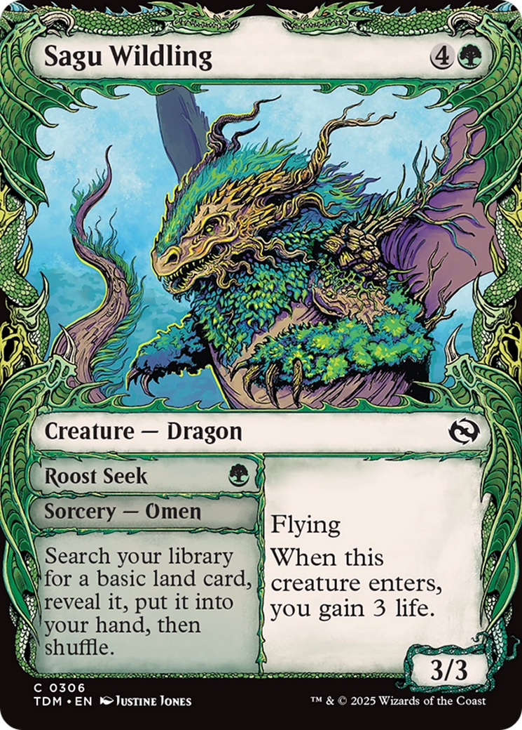 Sagu Wildling (Showcase) [Tarkir: Dragonstorm] | Grognard Games