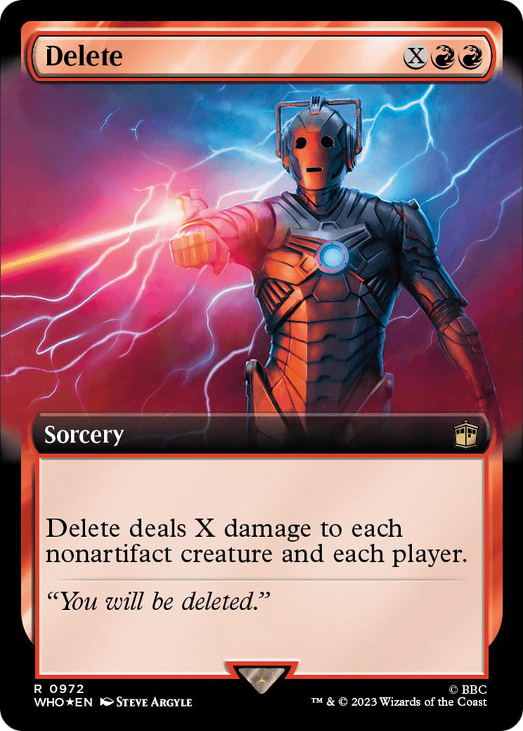 Delete (Extended Art) (Surge Foil) [Doctor Who] | Grognard Games