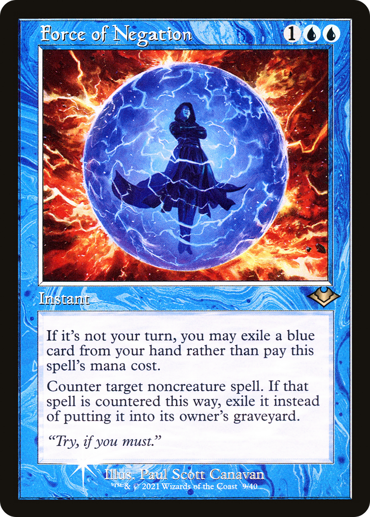 Force of Negation (MH1-009) - Modern Horizons 1 Timeshifts Etched Foil | Grognard Games