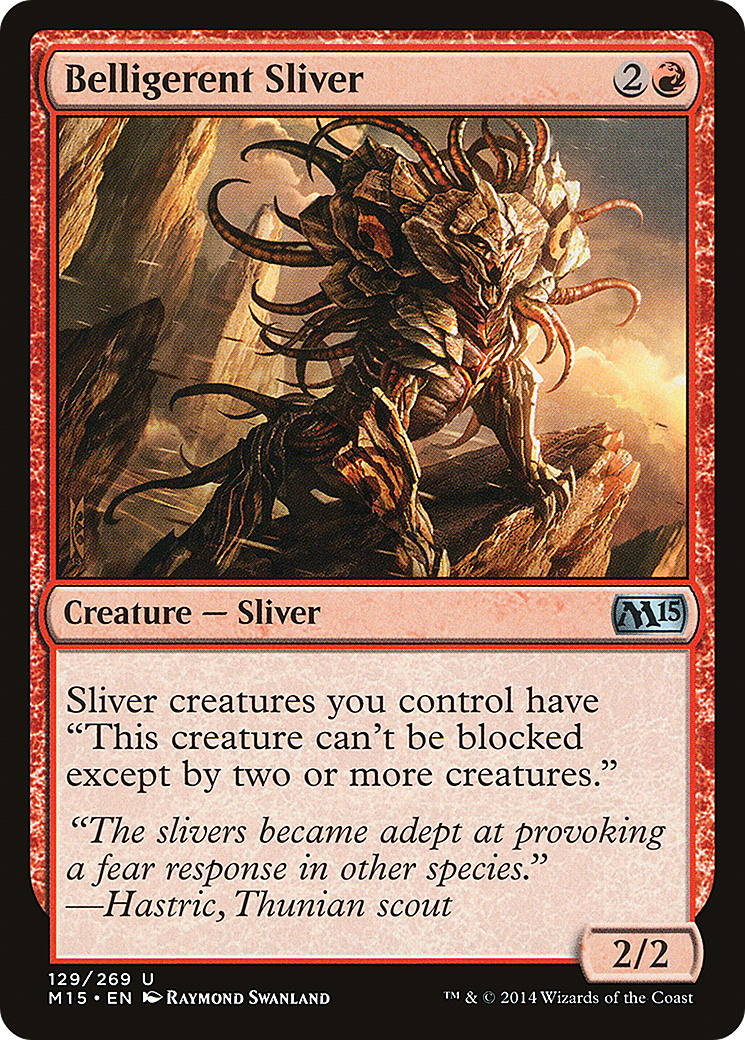 Belligerent Sliver (M15-129) - Magic 2015 Foil | Grognard Games