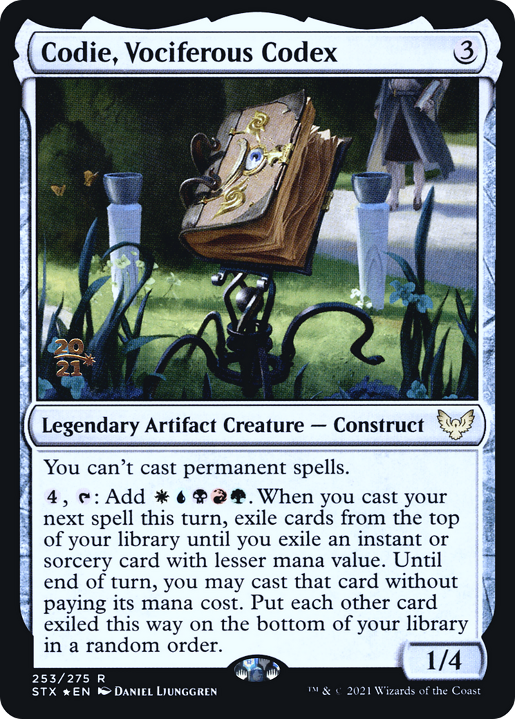 Codie, Vociferous Codex [Strixhaven: School of Mages Prerelease Promos] | Grognard Games