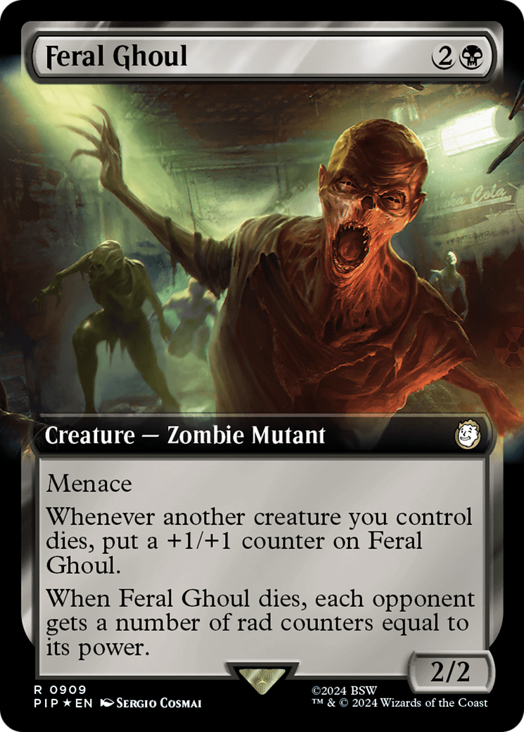 Feral Ghoul (Extended Art) (Surge Foil) [Fallout] | Grognard Games