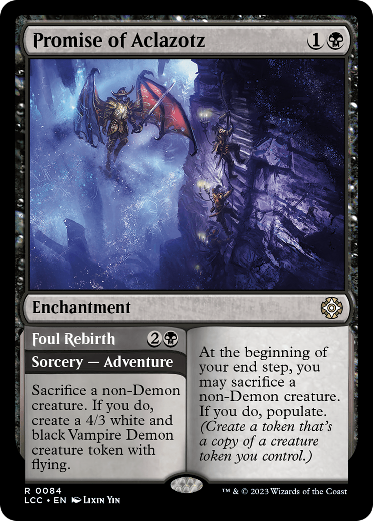 Promise of Aclazotz // Foul Rebirth [The Lost Caverns of Ixalan Commander] | Grognard Games
