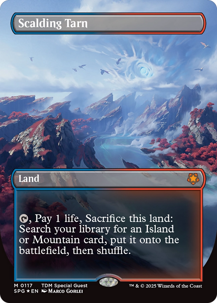 Scalding Tarn (Borderless) (Dragonscale Foil) [Tarkir: Dragonstorm Special Guests] | Grognard Games