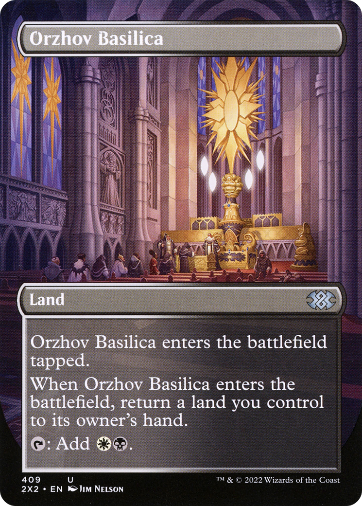 Orzhov Basilica (Borderless Alternate Art) [Double Masters 2022] | Grognard Games