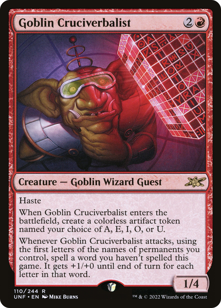 Goblin Cruciverbalist [Unfinity] | Grognard Games