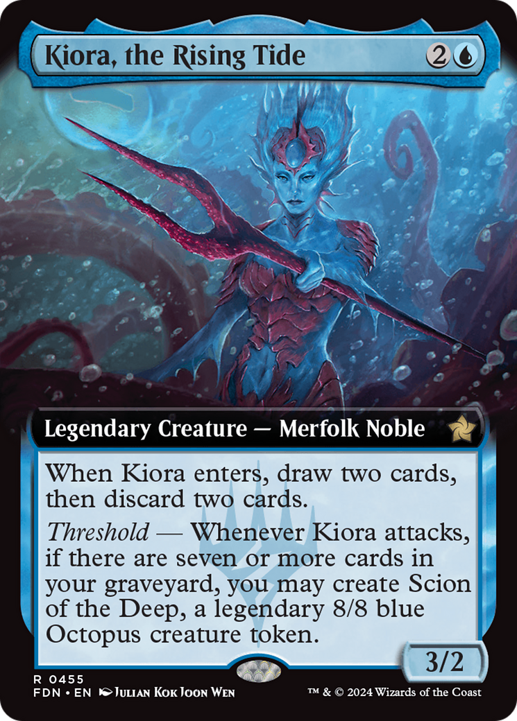 Kiora, the Rising Tide (Extended Art) [Foundations] | Grognard Games