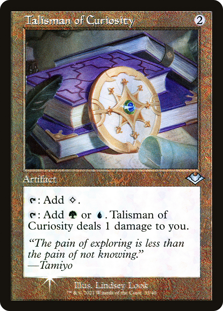 Talisman of Curiosity (MH1-035) - Modern Horizons 1 Timeshifts Etched Foil | Grognard Games