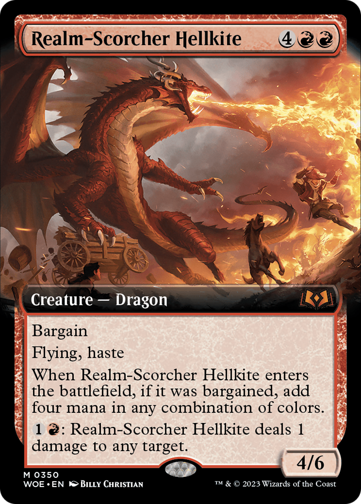 Realm-Scorcher Hellkite (Extended Art) [Wilds of Eldraine] | Grognard Games