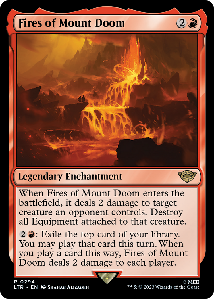 Fires of Mount Doom (LTR-294) - The Lord of the Rings: Tales of Middle-earth Foil | Grognard Games