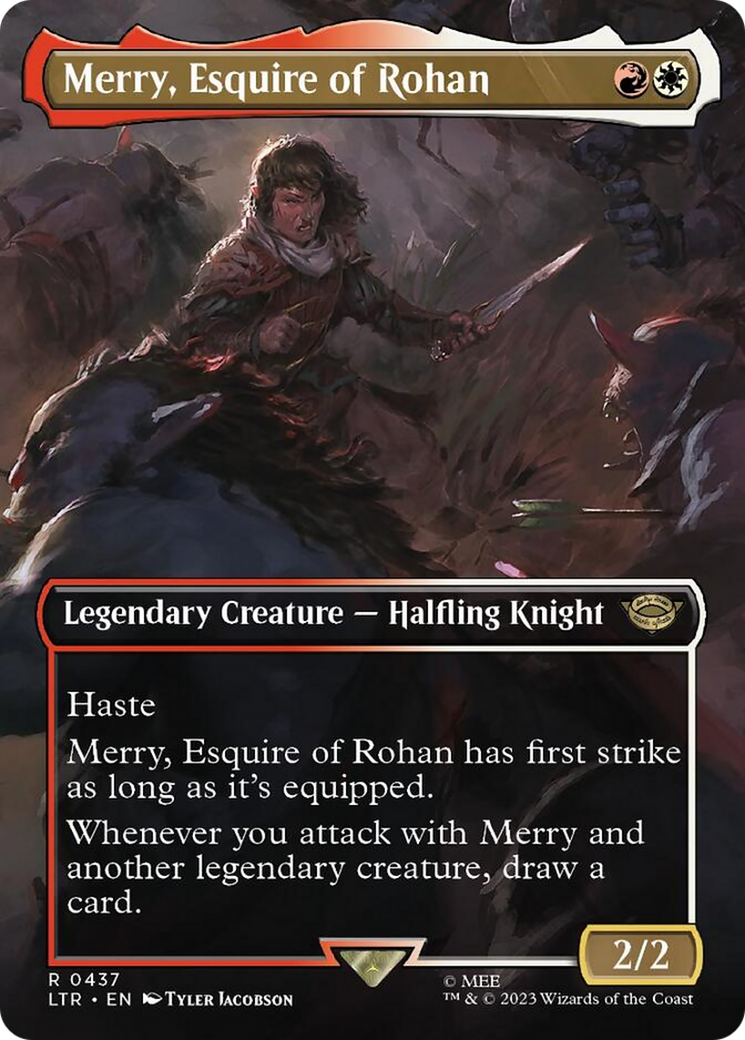 Merry, Esquire of Rohan (Borderless Alternate Art) [The Lord of the Rings: Tales of Middle-Earth] | Grognard Games