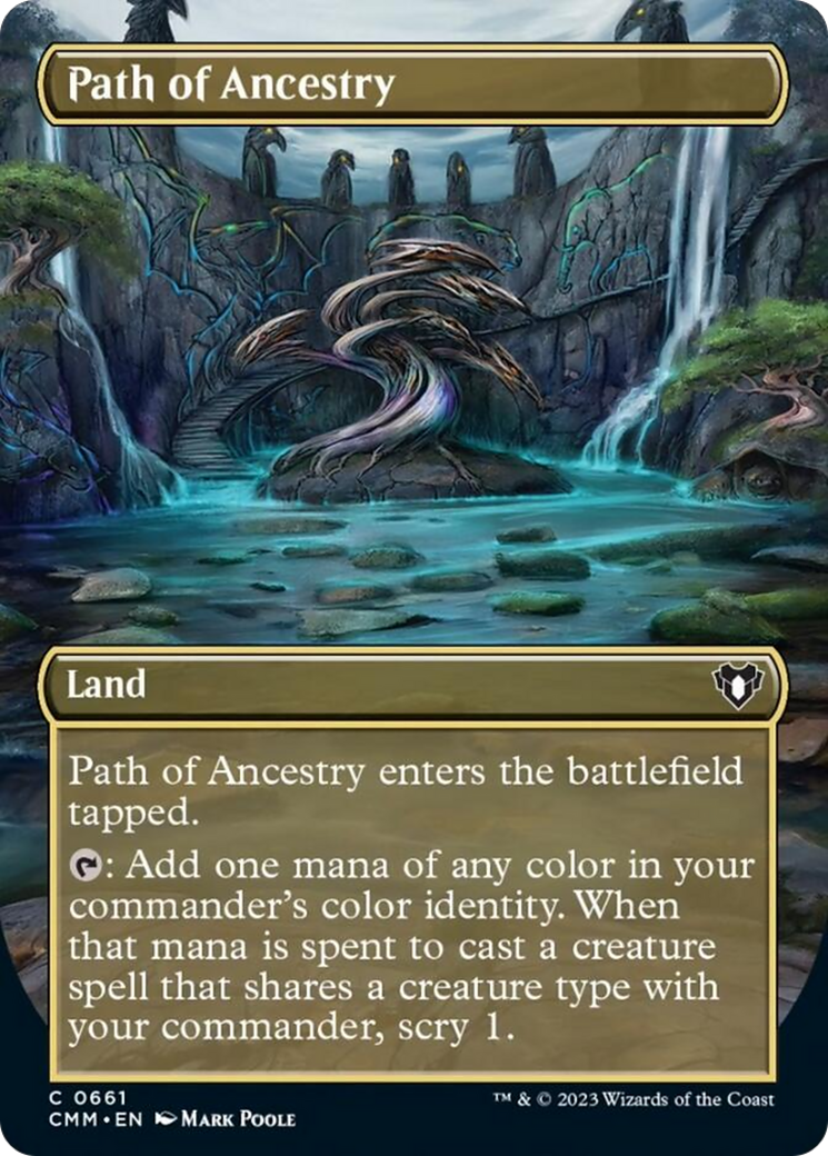 Path of Ancestry (Borderless Alternate Art) [Commander Masters] | Grognard Games