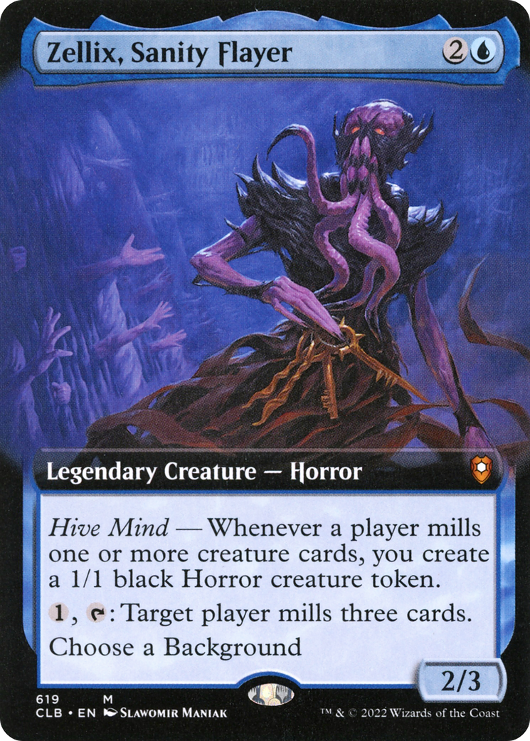 Zellix, Sanity Flayer (Extended Art) [Commander Legends: Battle for Baldur's Gate] | Grognard Games