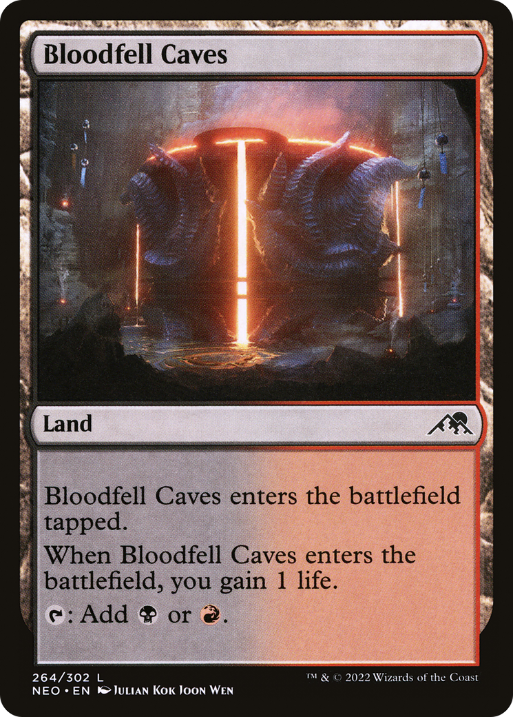 Bloodfell Caves [Kamigawa: Neon Dynasty] | Grognard Games