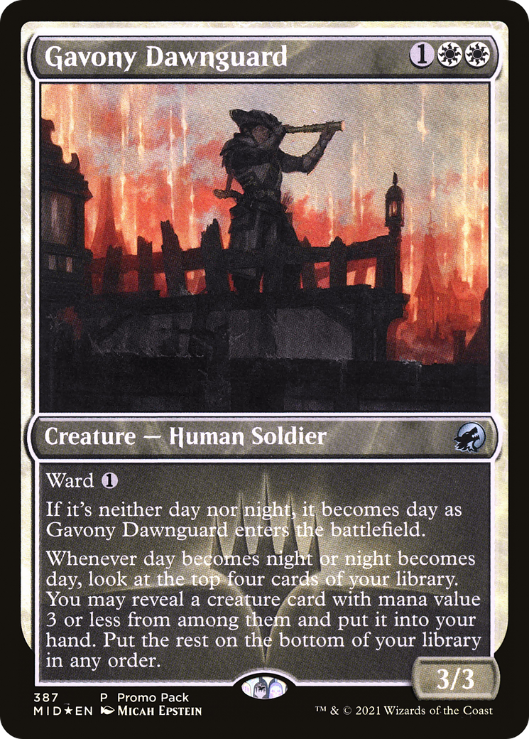 Gavony Dawnguard (Promo Pack) [Innistrad: Midnight Hunt Promos] | Grognard Games