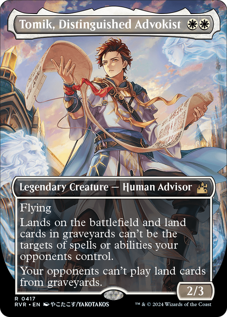 Tomik, Distinguished Advokist (Anime Borderless) [Ravnica Remastered] | Grognard Games