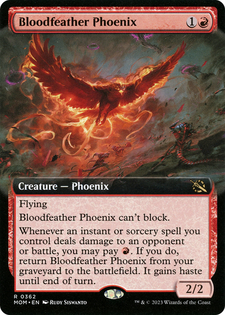 Bloodfeather Phoenix (Extended Art) [March of the Machine] | Grognard Games