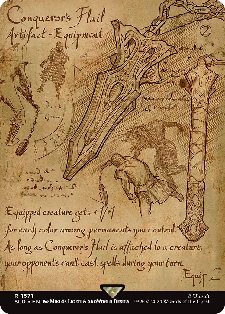 Conqueror's Flail (SLD-1571) - Secret Lair Drop (Borderless) Foil | Grognard Games
