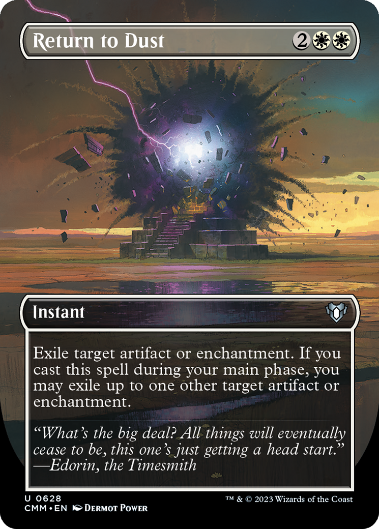 Return to Dust (Borderless Alternate Art) [Commander Masters] | Grognard Games
