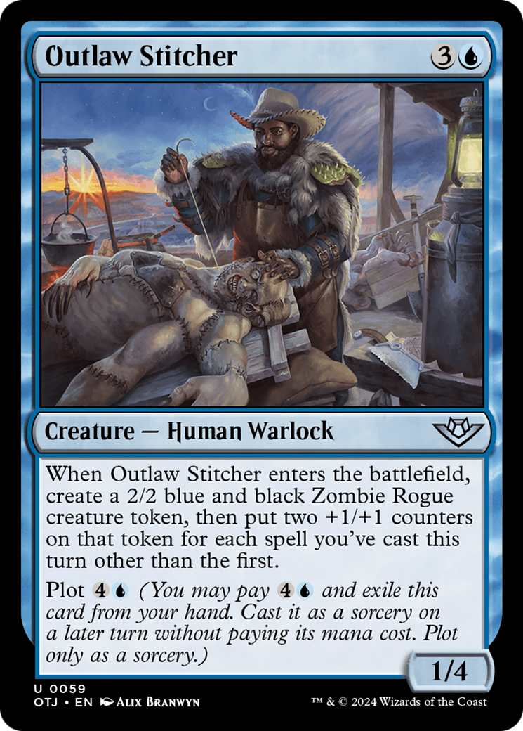Outlaw Stitcher (OTJ-059) - Outlaws of Thunder Junction Foil | Grognard Games