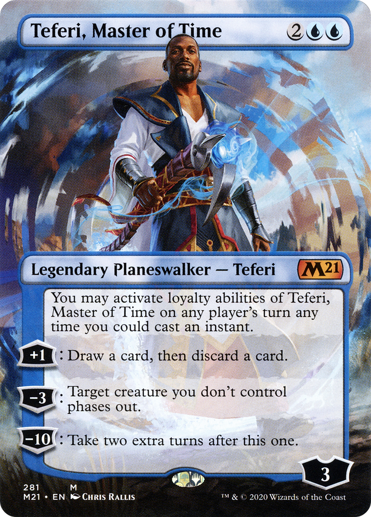 Teferi, Master of Time (Borderless) [Core Set 2021] | Grognard Games