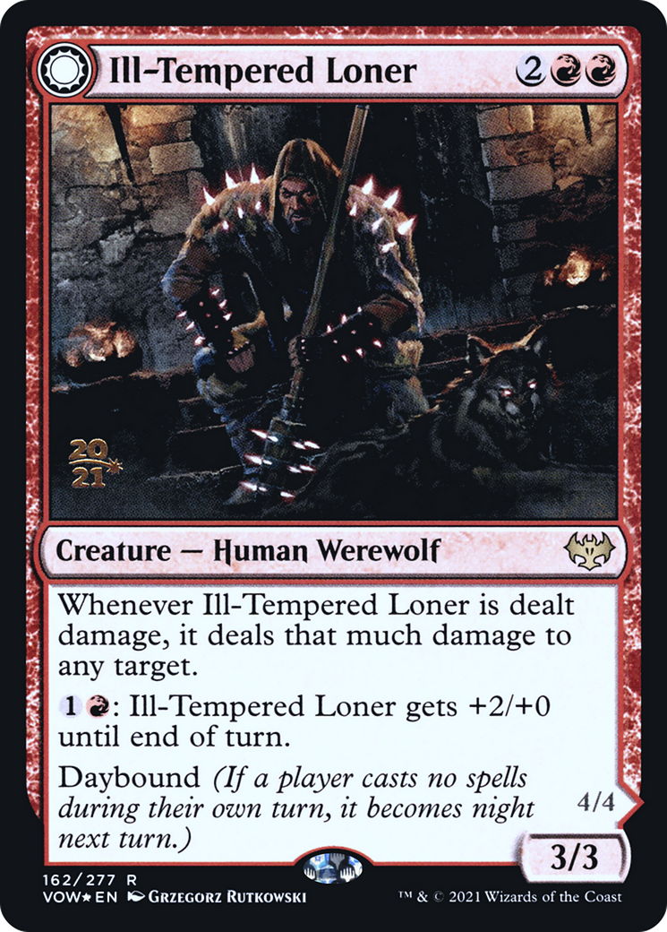 Ill-Tempered Loner // Howlpack Avenger [Innistrad: Crimson Vow Prerelease Promos] | Grognard Games