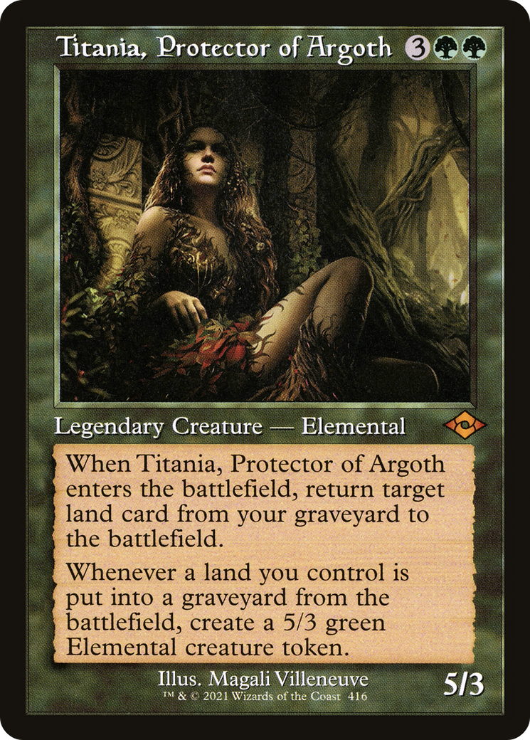Titania, Protector of Argoth (MH2-416) - Modern Horizons 2 Etched Foil | Grognard Games
